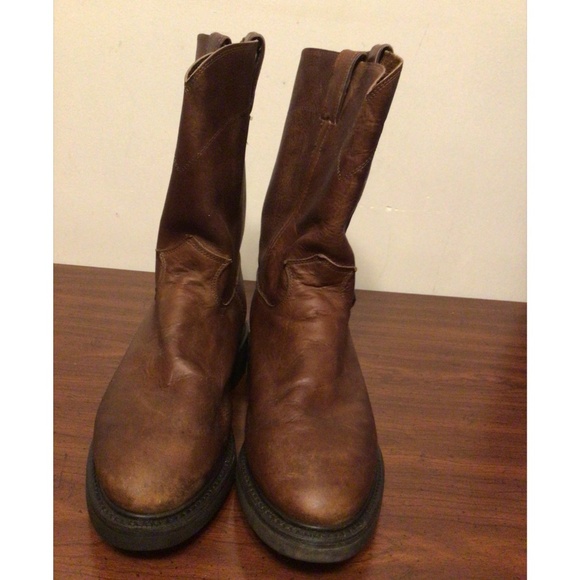 JUSTIN BOOT WITH OIL RESISTANT SOLE SZ 9 1/2 D - Picture 1 of 11